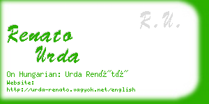 renato urda business card